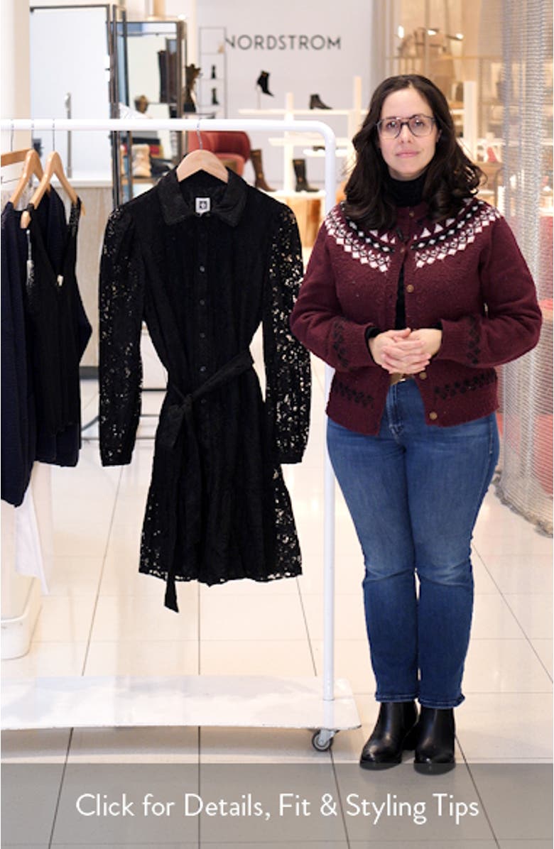 Long Sleeve Lace Shirtdress, sales video thumbnail