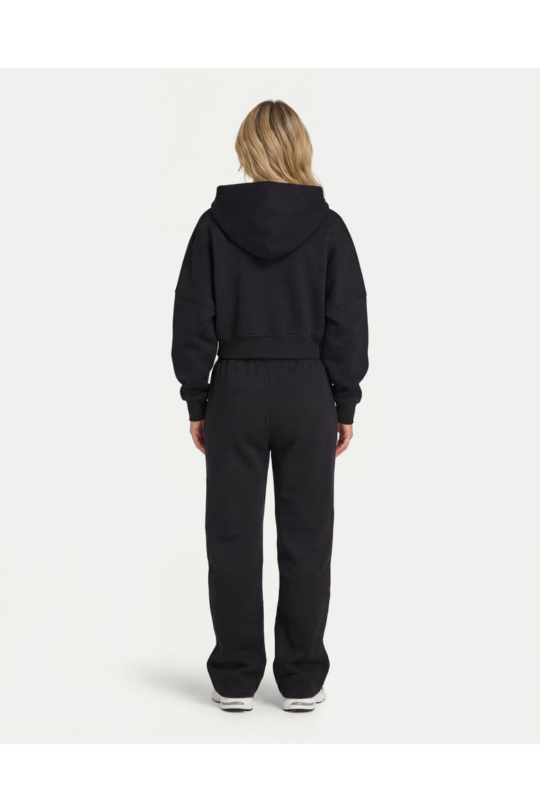 365 Long Sleeve Cropped Zip Hoodie, Alternate, color, Black