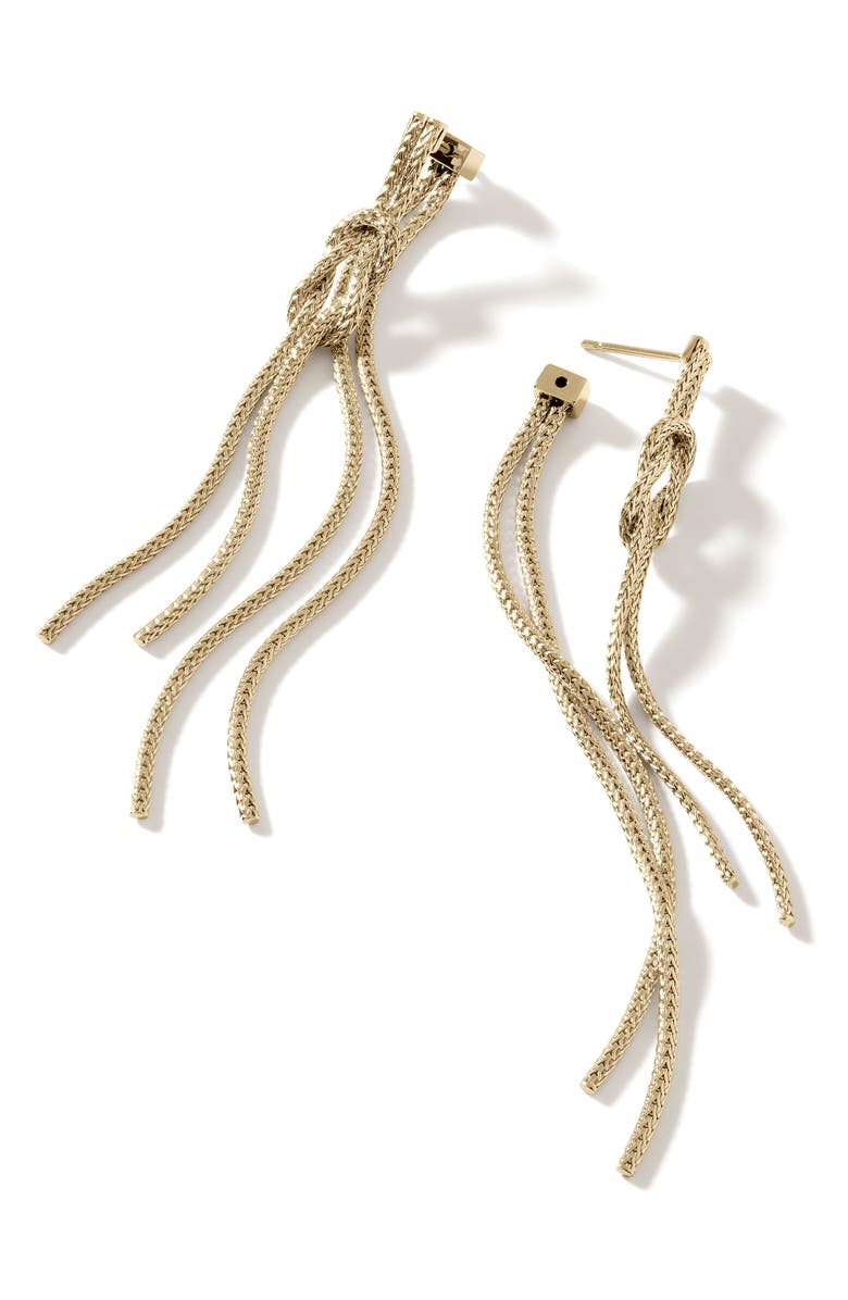 John Hardy Love Knot Drop Earrings, Alternate, color, Gold