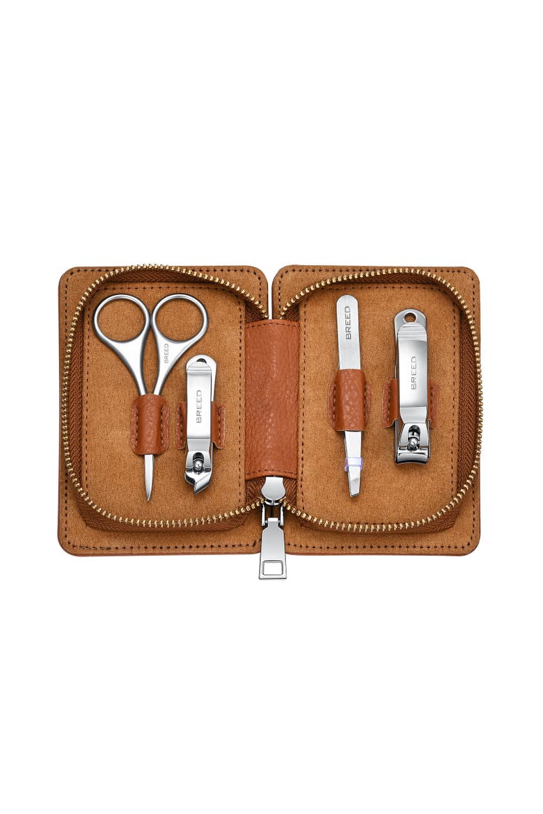 Sabre 4 Piece Surgical Steel Groom Kit, Alternate, color, Camel