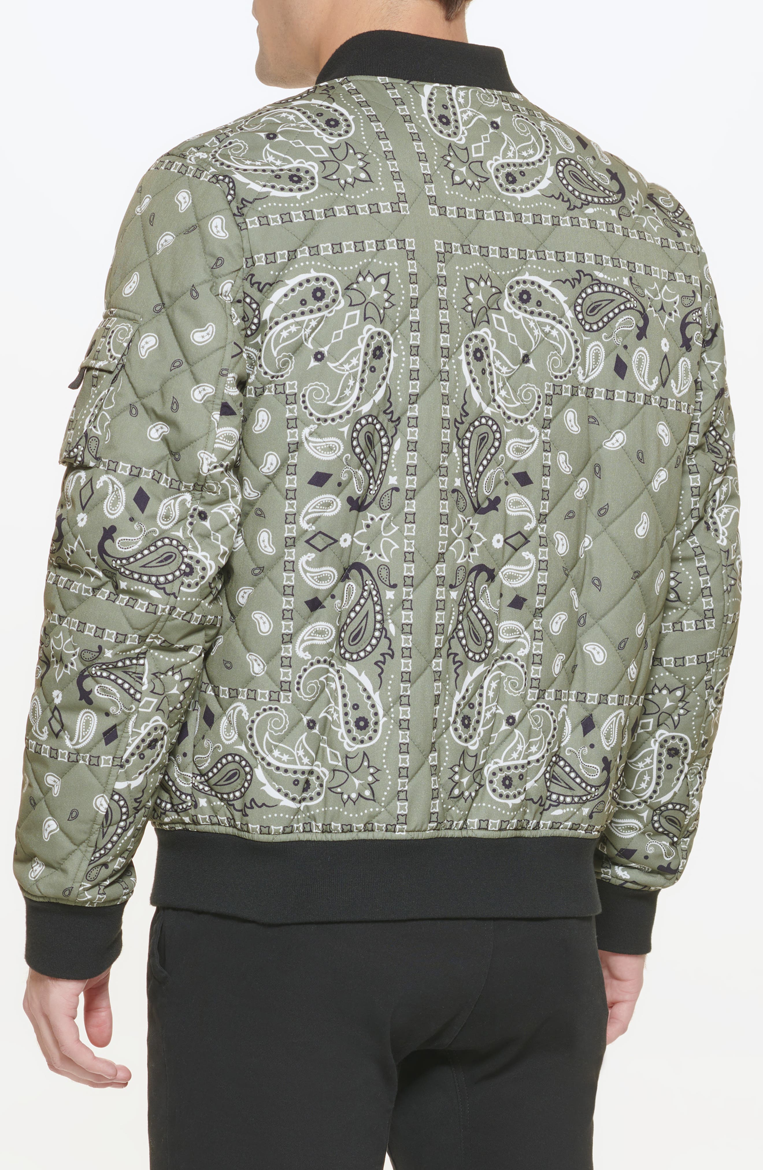 Quilted Zip Up Bomber Jacket - image 2