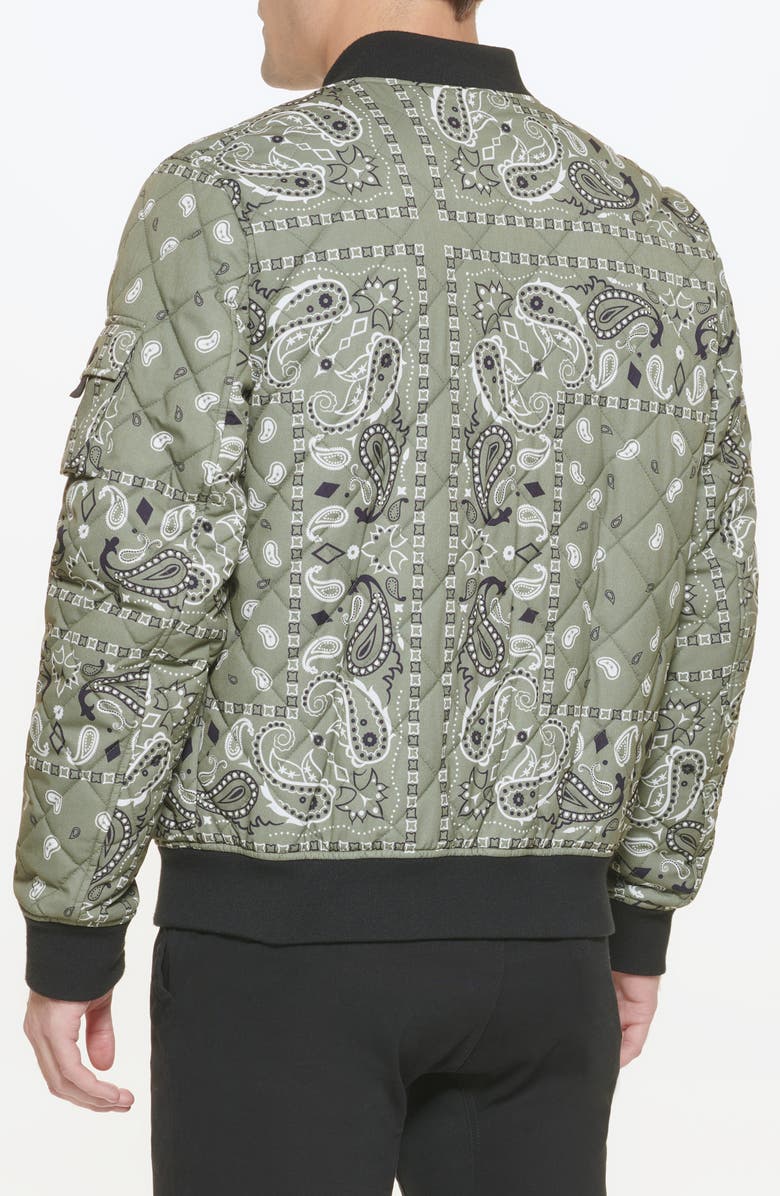 Levi's<sup>®</sup> Quilted Zip Up Bomber Jacket, Alternate, color, Olive