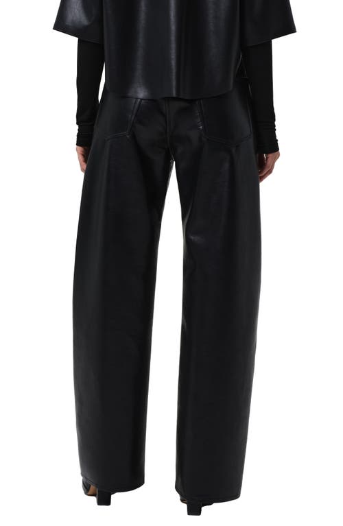 Citizen Of Humanity Citizens Of Humanity Ayla Baggy Recycled Leather Blend Pants In Black