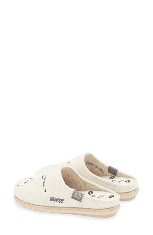 Toni Pons X Snoopy Wool Blend Slipper In Neutral