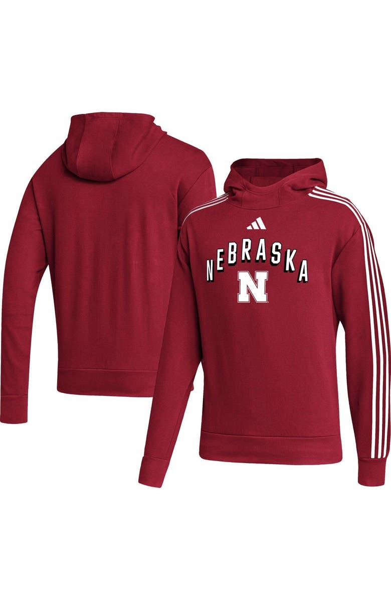 adidas Men's adidas Scarlet Nebraska Huskers Step Up Pullover Hoodie, Alternate, color,