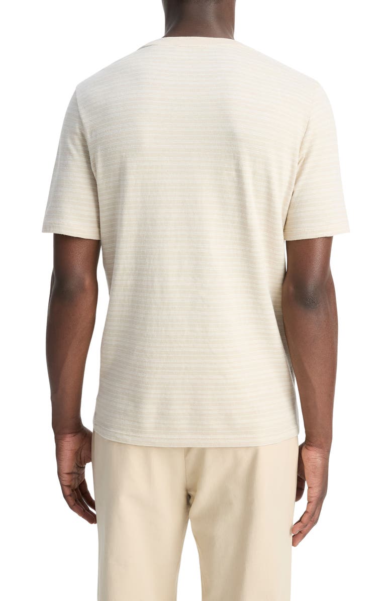 Vince Loose Fit Stripe Crewneck T-Shirt, Alternate, color, Coyote/ Off White