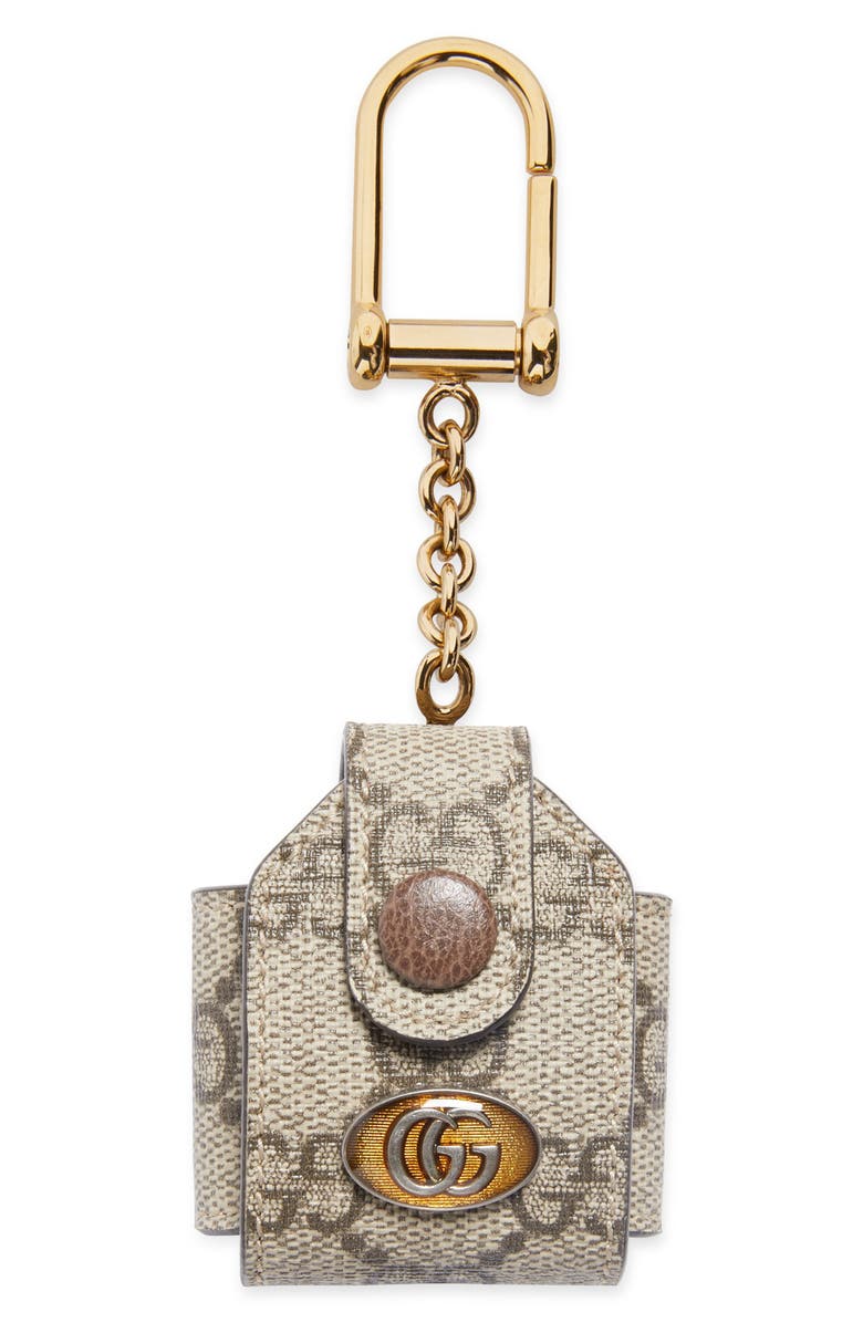 Gucci Ophidia GG Supreme AirPod Case Bag Charm, Main, color,