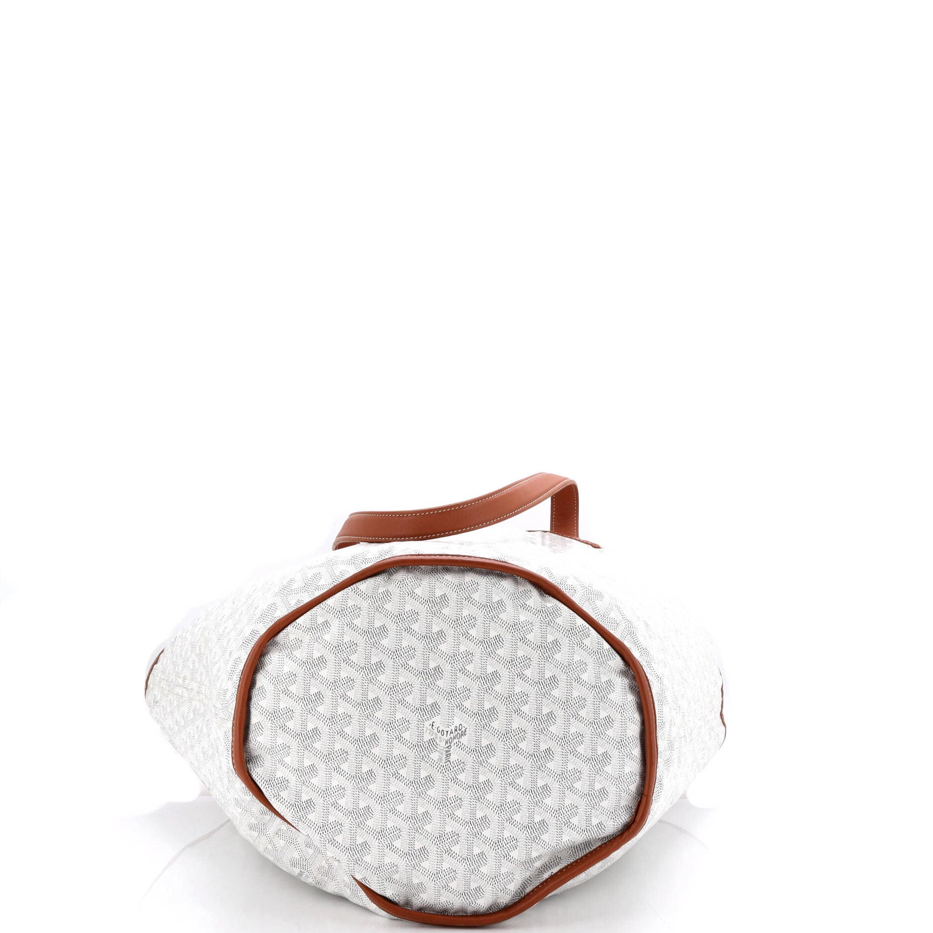 Pre-Owned Goyard Belharra Reversible Tote Coated Canvas, Alternate, color, White