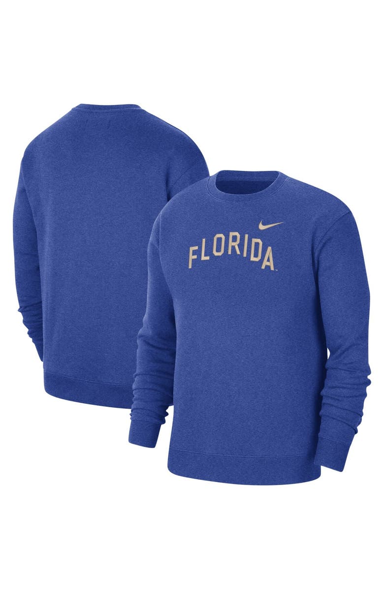 Nike Men's Nike Royal Florida Gators Campus Pullover Sweatshirt, Main, color, 