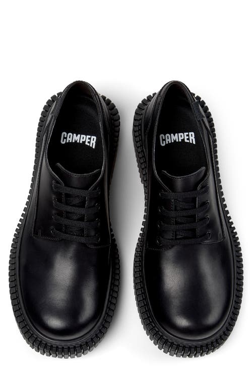 Camper Lace-up Platform Shoes In Black