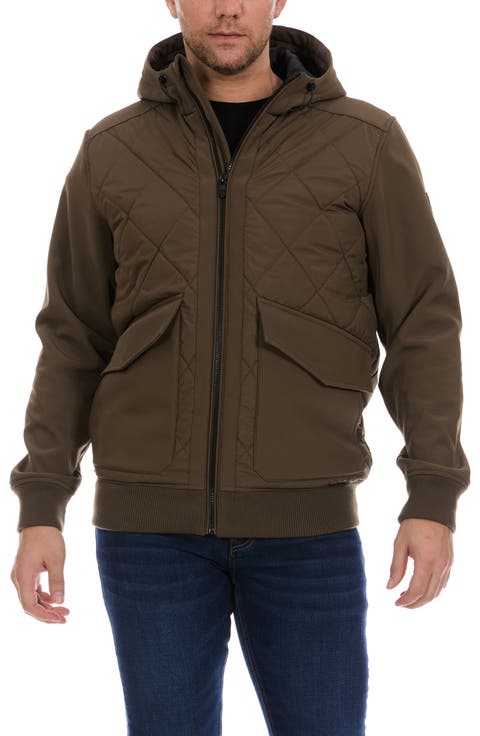Hooded Quilted Bomber Jacket