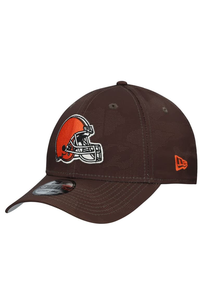 Men's New Era  Brown Cleveland Browns Tonal Camo 39THIRTY Stretch Fit Hat, Main, color, Brown