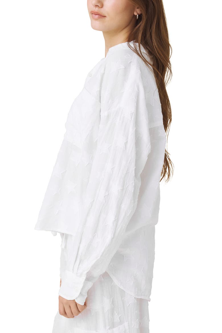 Caprice Star Button-Up Shirt, Alternate, color, WHITE