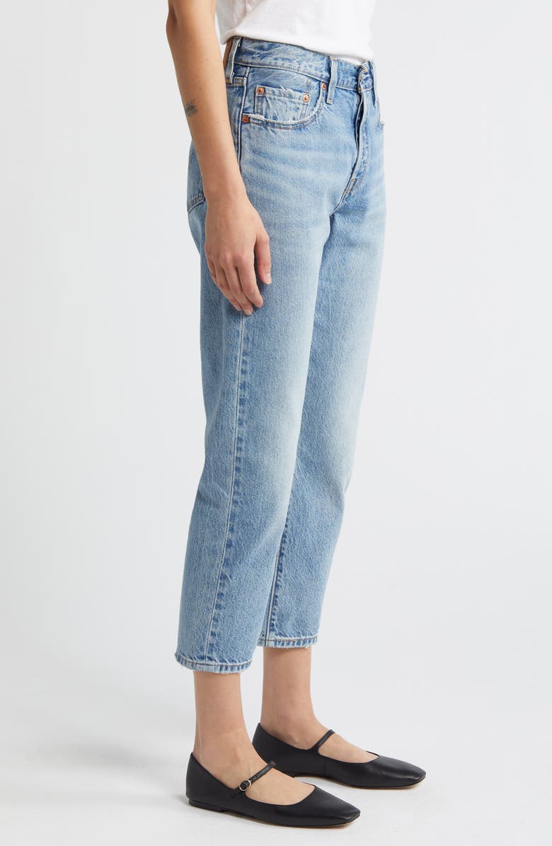 Levi's<sup>®</sup> 501<sup>®</sup> High Waist Crop Straight Leg Jeans, Alternate, color, Fun Flare Lightweight