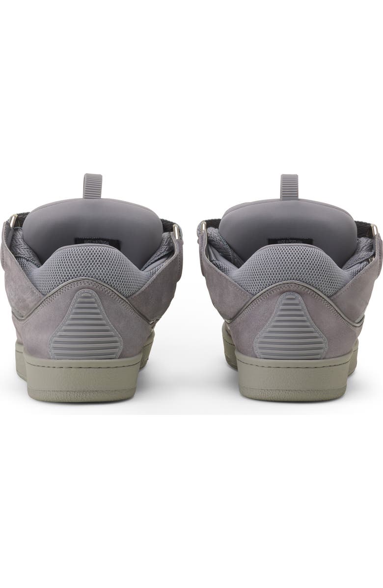 Lanvin Curb Monochrome Suede Sneakers, Alternate, color, Light Grey