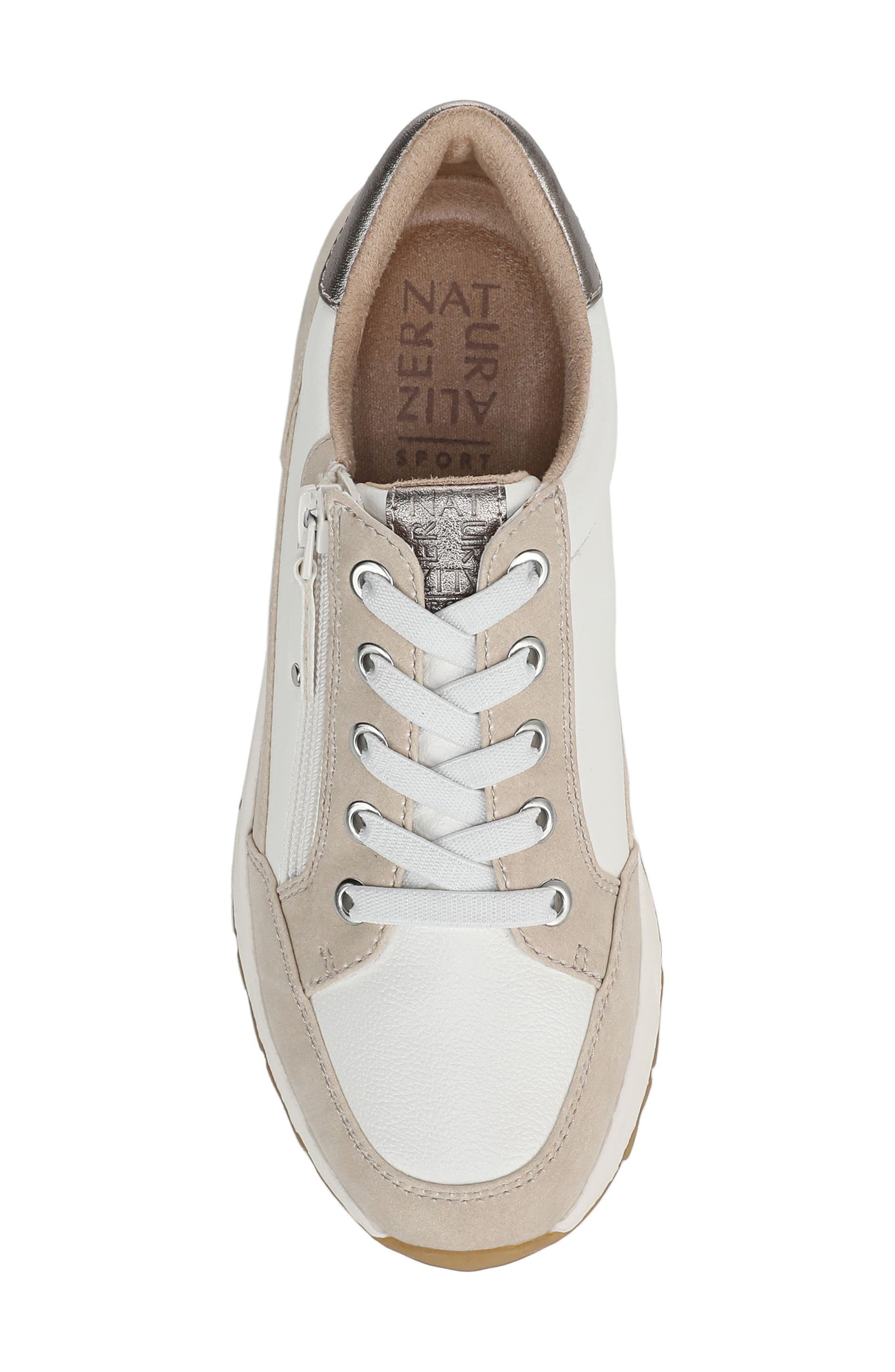 Naturalizer Jace Sneaker, Alternate, color, White / Porcelain Faux Leather