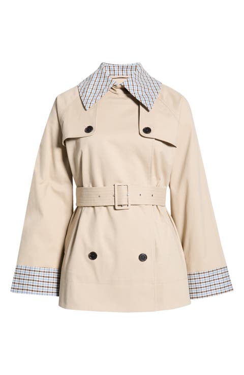 Lucien Belted Crop Trench Coat