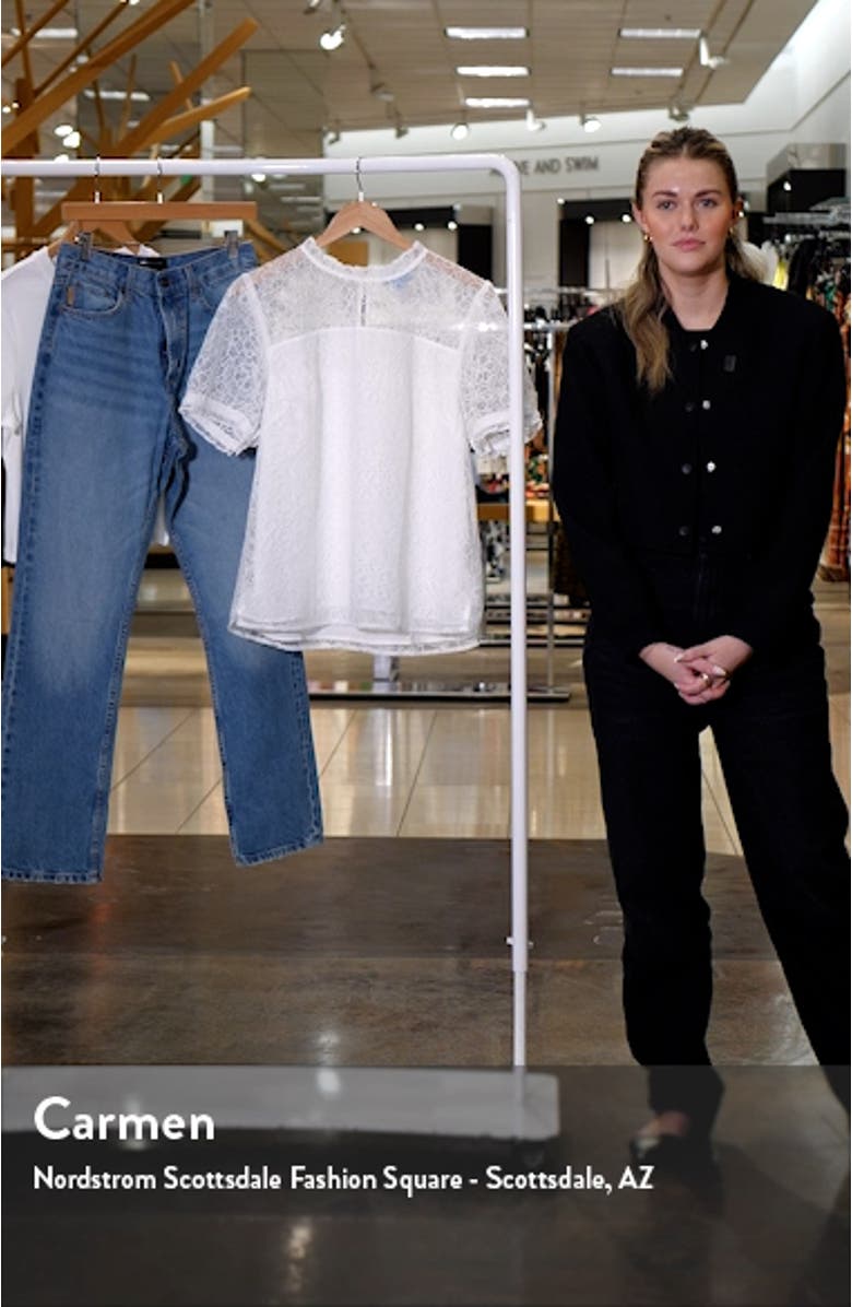 Puff Sleeve Floral Lace Blouse, sales video thumbnail