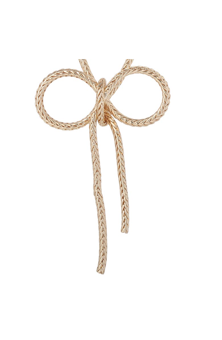 BCBG Generation Gold Bow Pendant Chain Necklace, Alternate, color, Gold