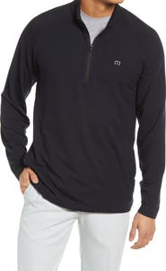 TravisMathew Men's Networking Quarter Zip Fleece Pullover