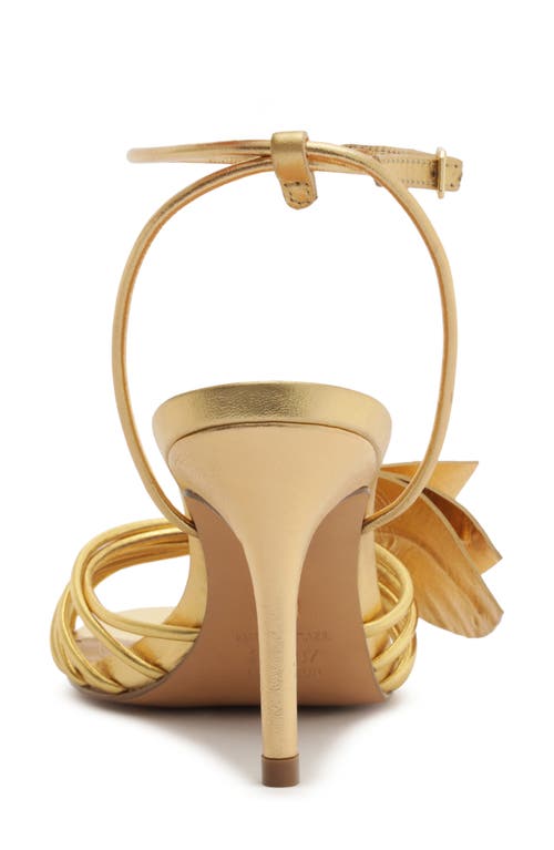 Arezzo Viola High Ankle Strap Sandal In Gold