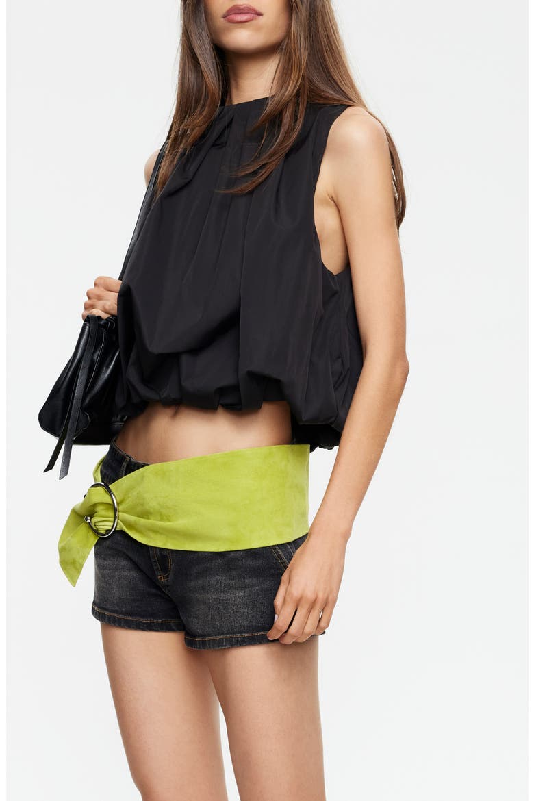 Beverly Bubble Top, Alternate, color, NOIR