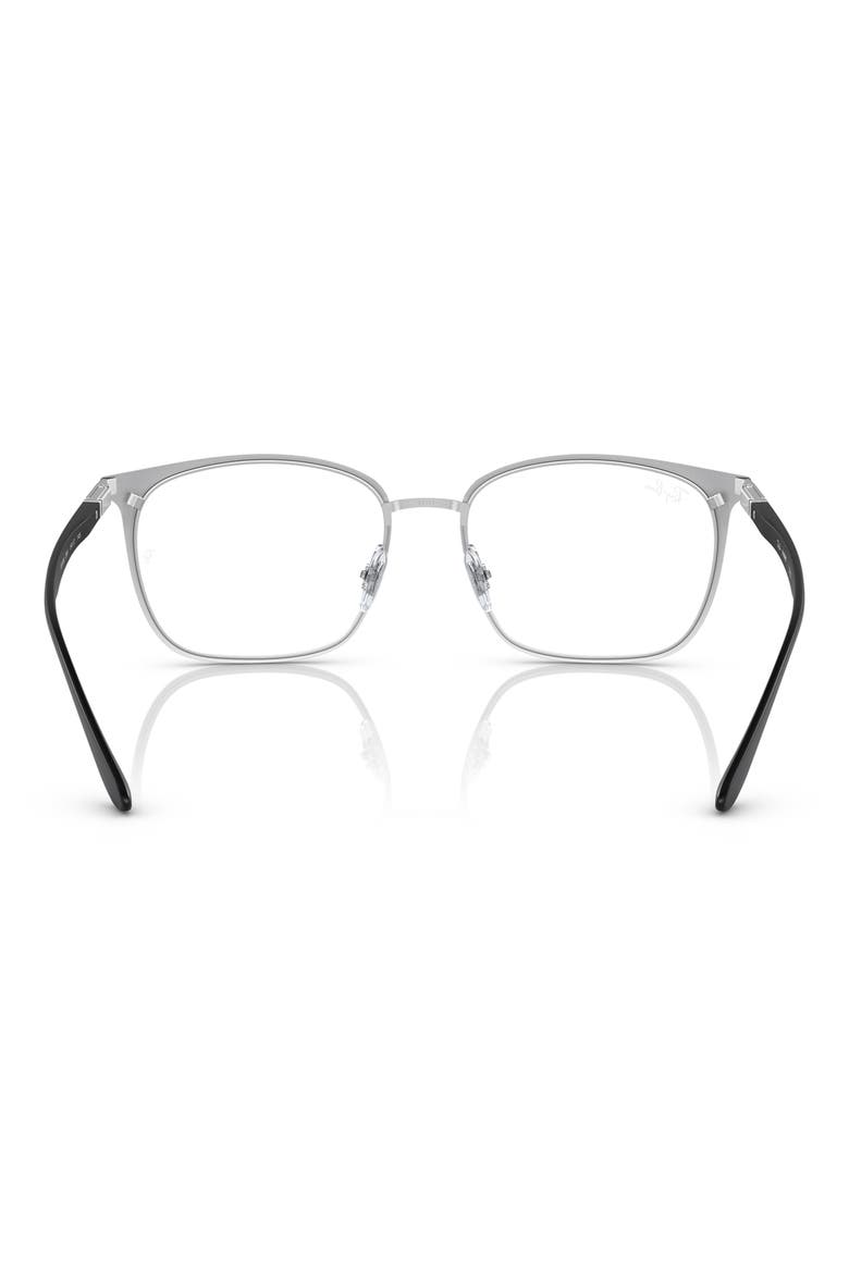0RX6486 52mm Square Optical Glasses, Alternate, color, BLACK