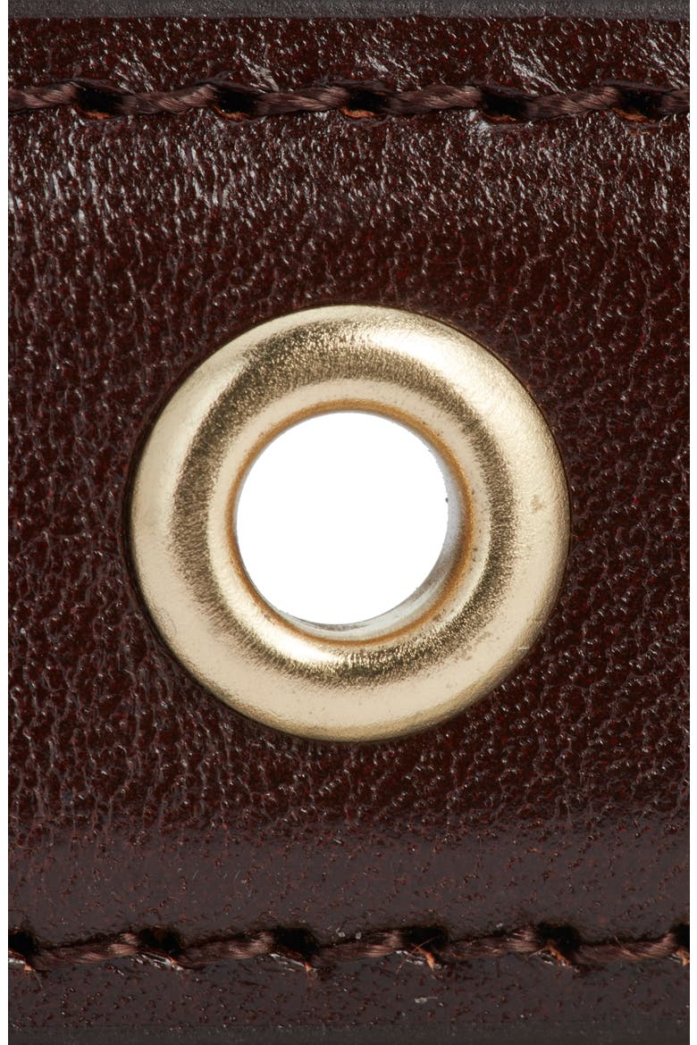 The Eyelet Leather Belt, Alternate, color, CABERNET