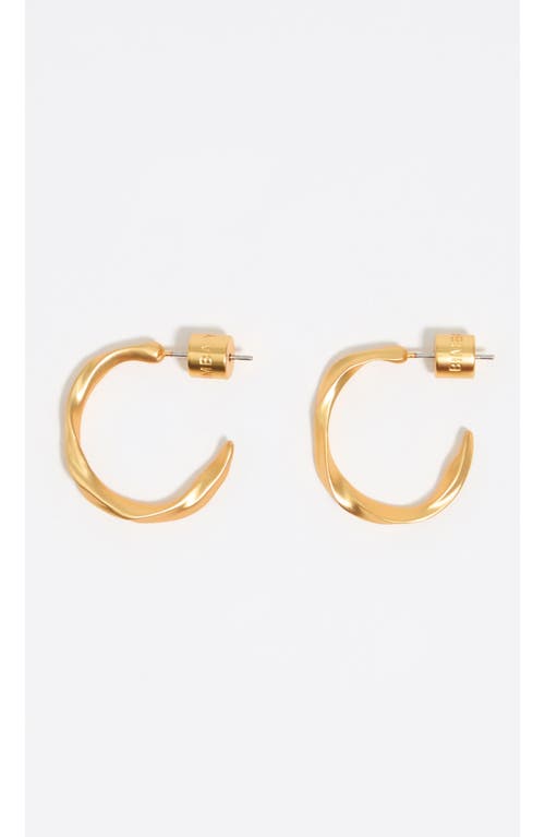 Bimba Y Lola Matte Uneven Hoop Earrings In Gold