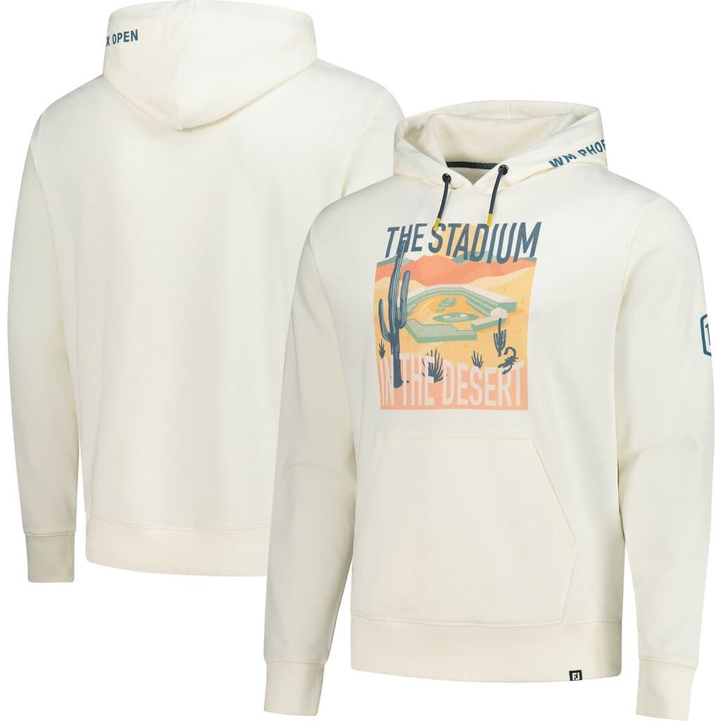 Footjoy Men's Cream 2025 Wm Phoenix Open Stadium Pullover Hoodie In White