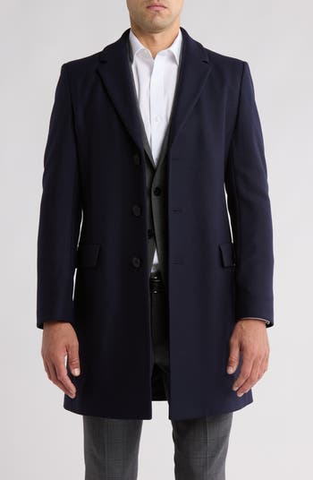 HUGO Migor Wool Blend Notched Collar Coat Nordstromrack