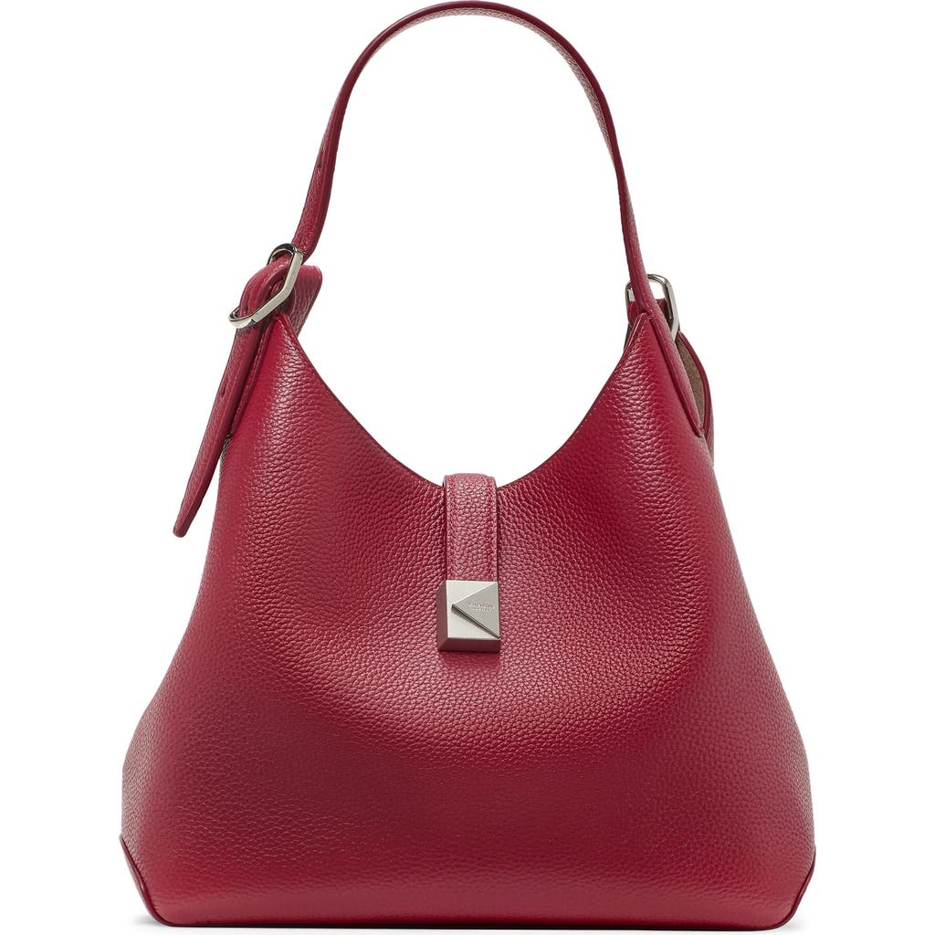 Kate Spade New York Deco Pebbled Leather Shoulder Bag In Red