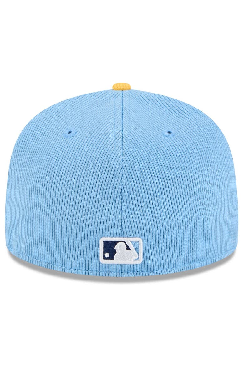 New Era Men's New Era  Light Blue/Gold Tampa Bay Rays 2025 Spring Training 59FIFTY Fitted Hat, Alternate, color, 