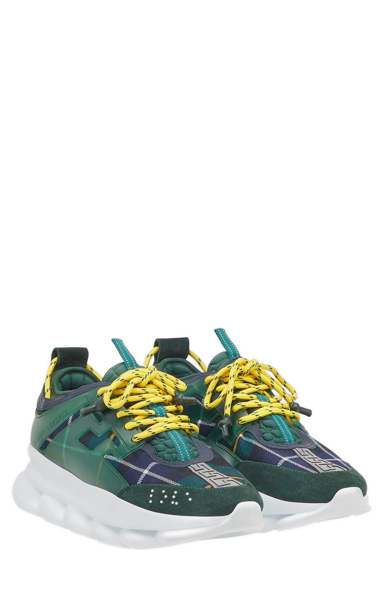 Chain Reaction Sneaker, Main, color, VERDE/ GIALLO