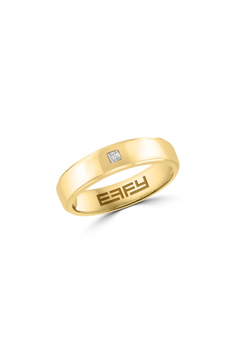 Sterling Silver Princess Cut Diamond Band Ring, Main, color, GOLD