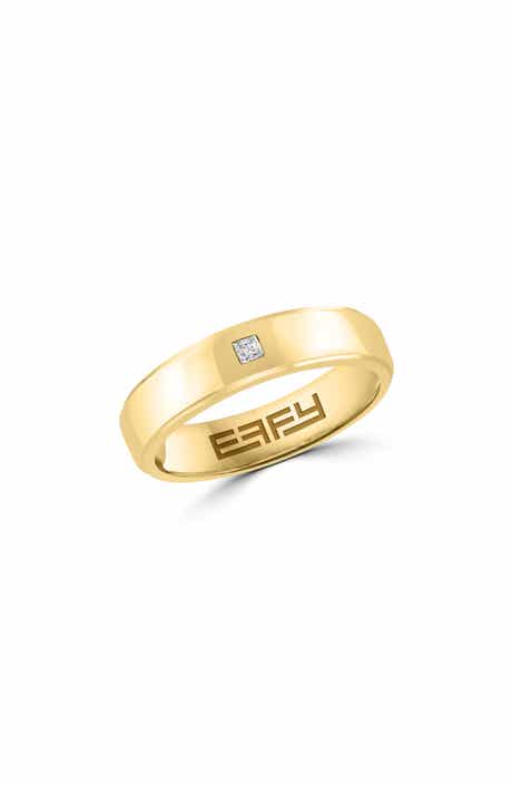 EFFY Sterling Silver Princess Cut Diamond Band Ring