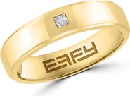 EFFY Sterling Silver Princess Cut Diamond Band Ring