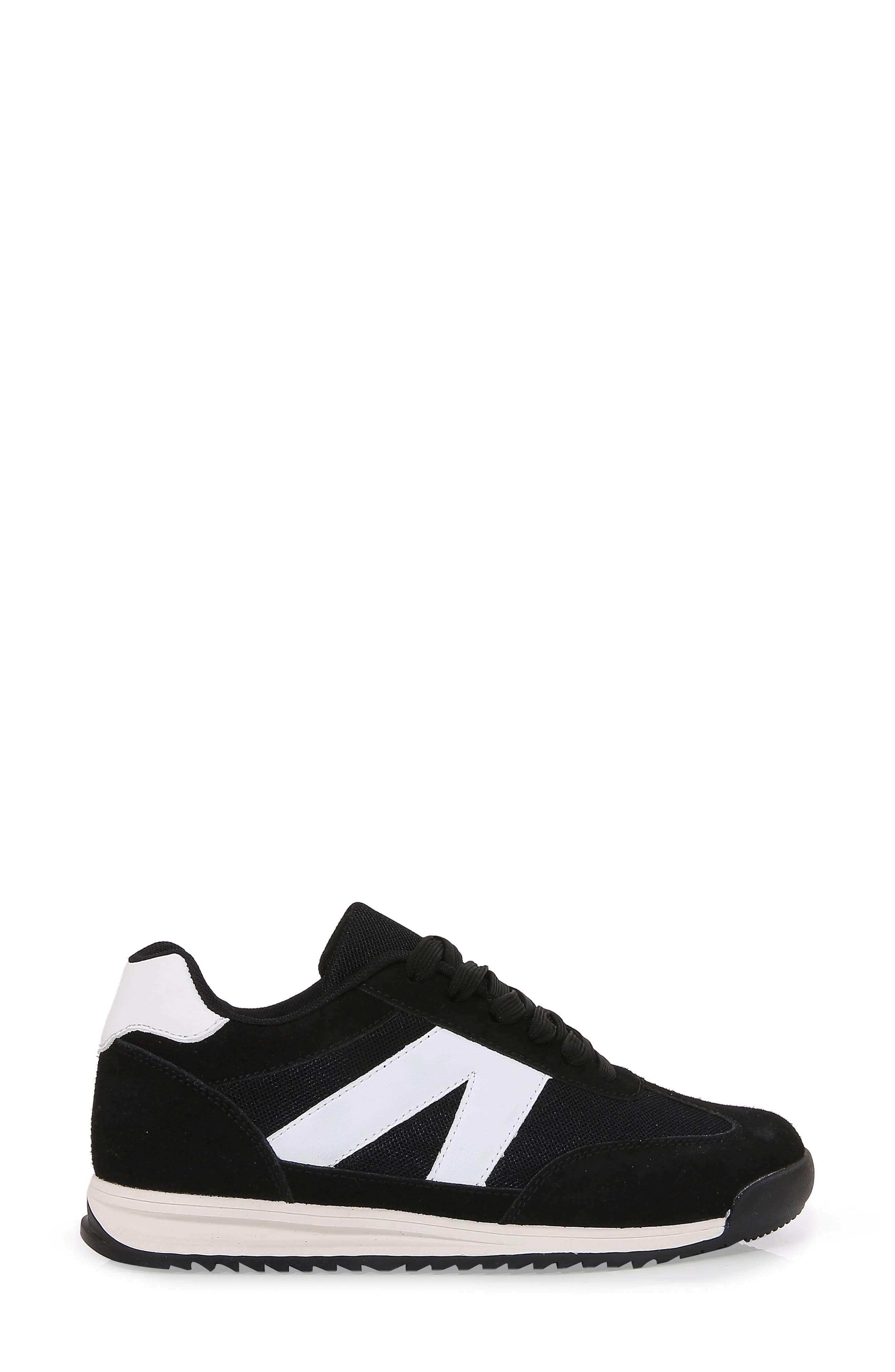 BERNESS Leena Bike Toe Wedge Sneaker, Alternate, color, Black