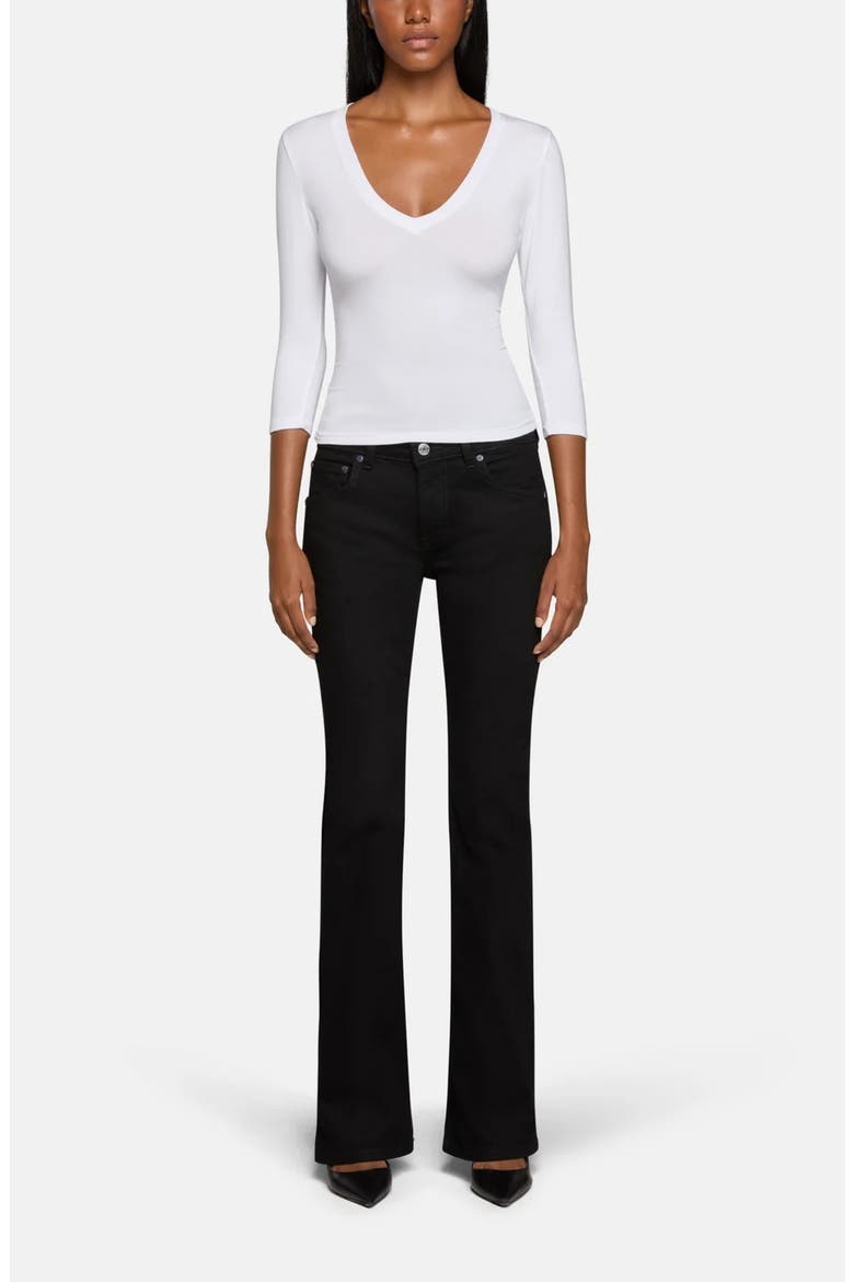 Maria Slim Bootcut Jeans, Alternate, color, NOIR
