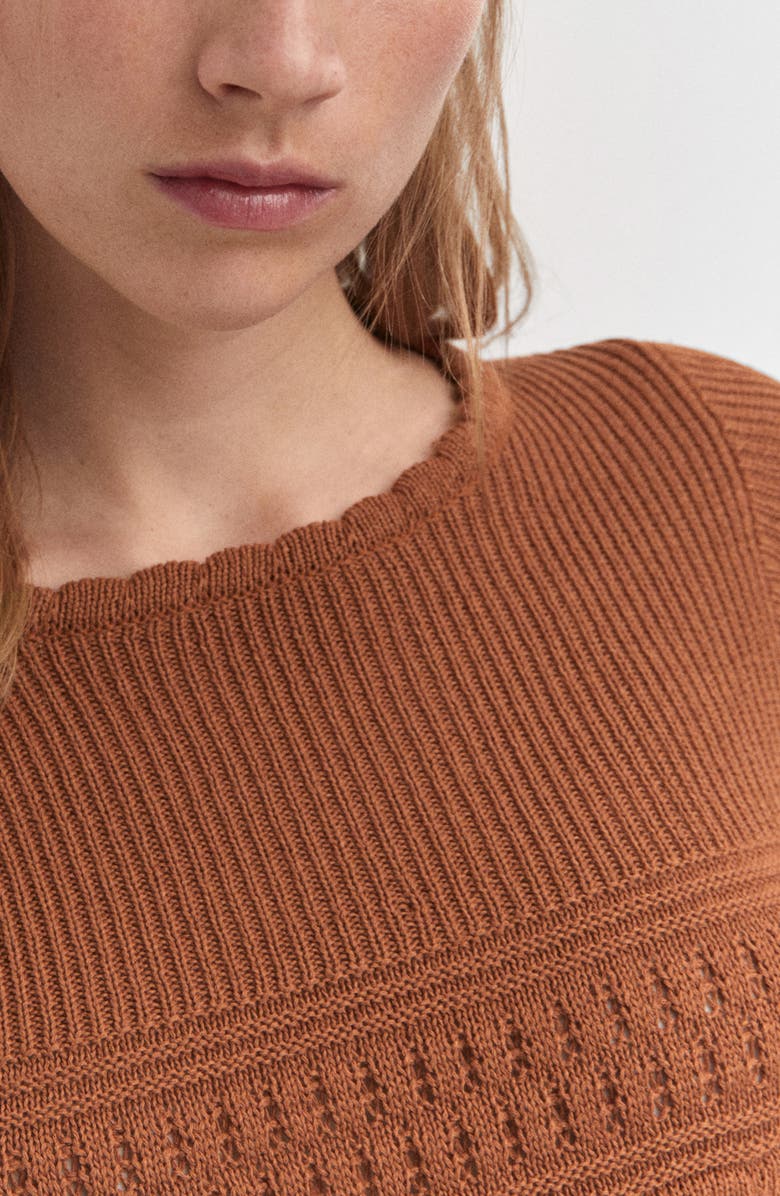 MANGO Openwork Sweater, Alternate, color,