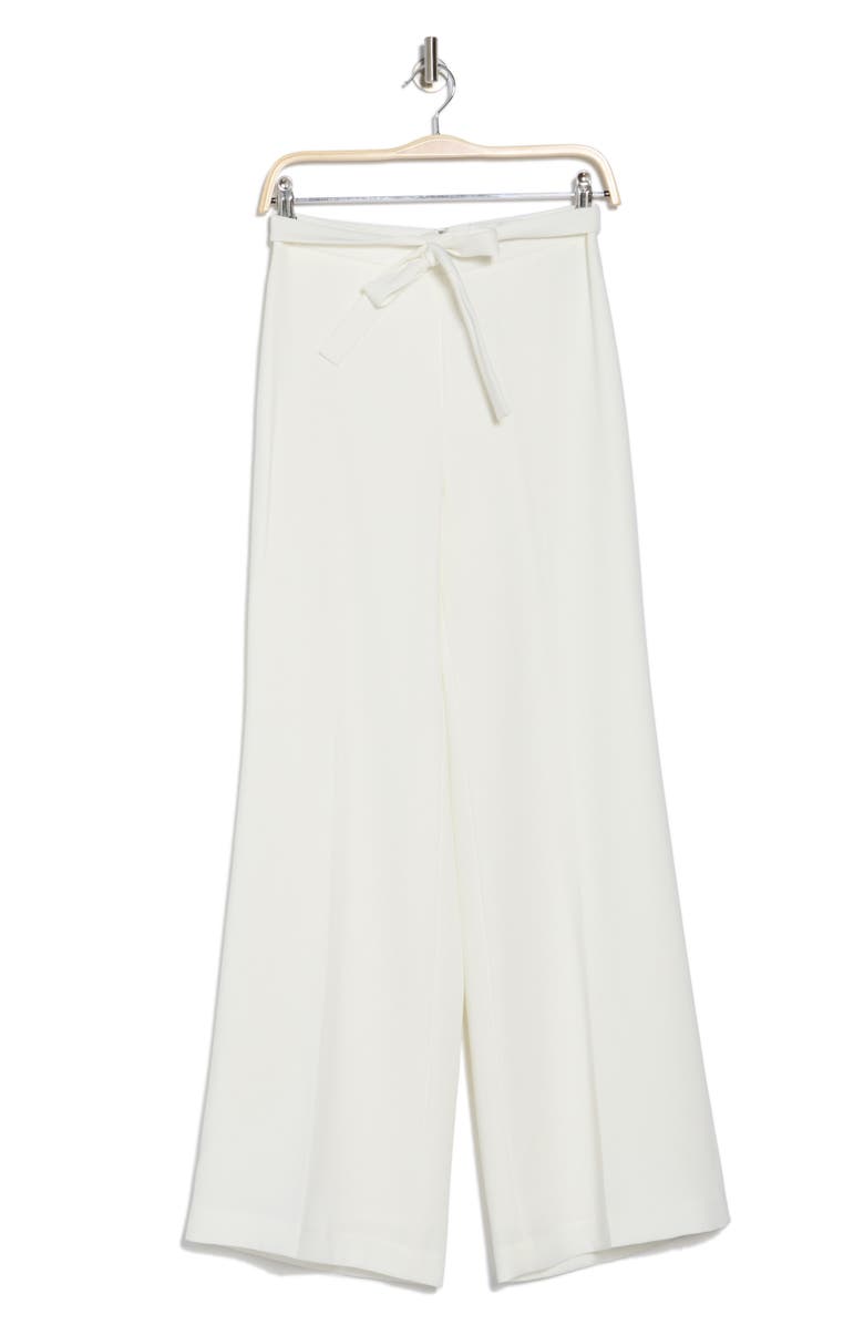 Elie Tahari The Brianne Tie Waist Wide Leg Pants, Alternate, color, Sky White