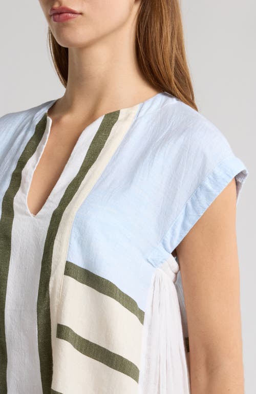 Lemlem Elina Stripe Cotton Blend Caftan In Entoto Sage