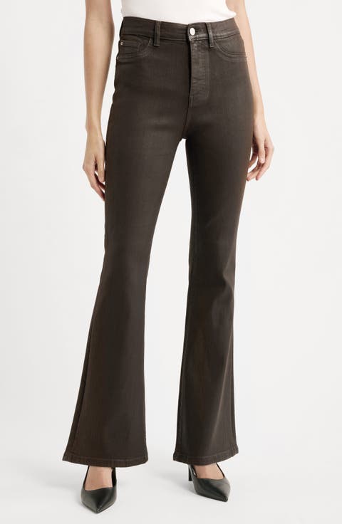 Austin Coated High Waist Bootcut Jeans