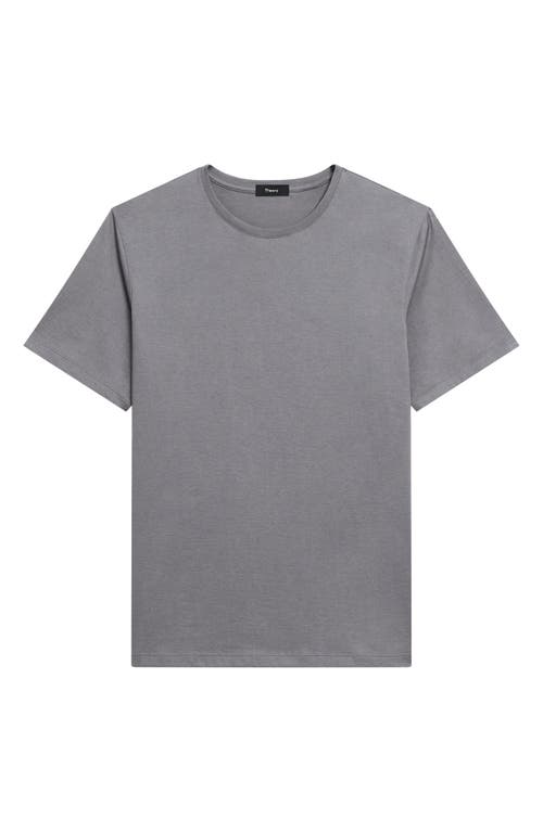 Theory Precise Tee In Cotton Jersey In Gray