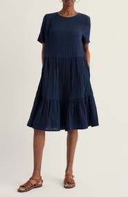 Seasalt Cornwall Pebble Comb Organic Cotton Double Gauze Dress