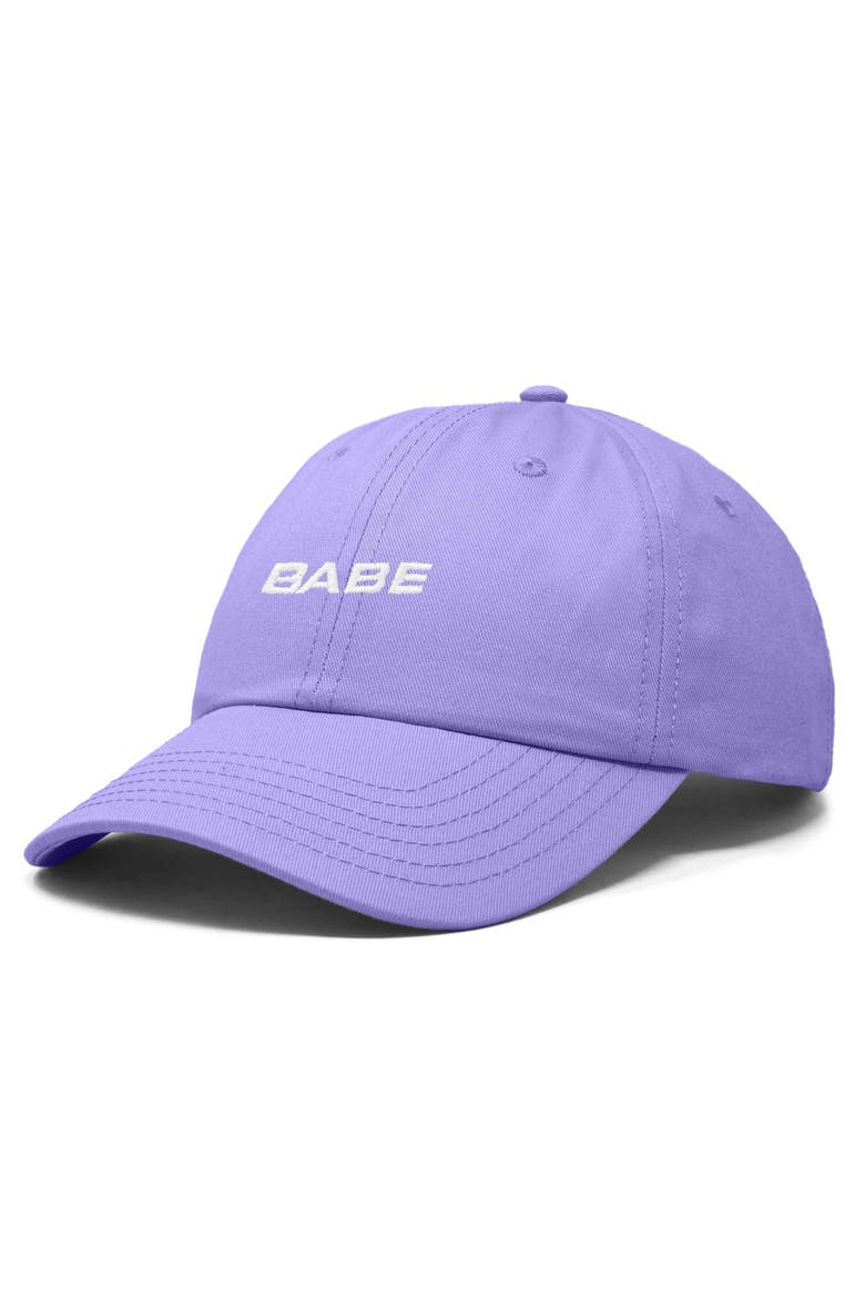 Babe Embroidered Cap, Alternate, color, Lavender