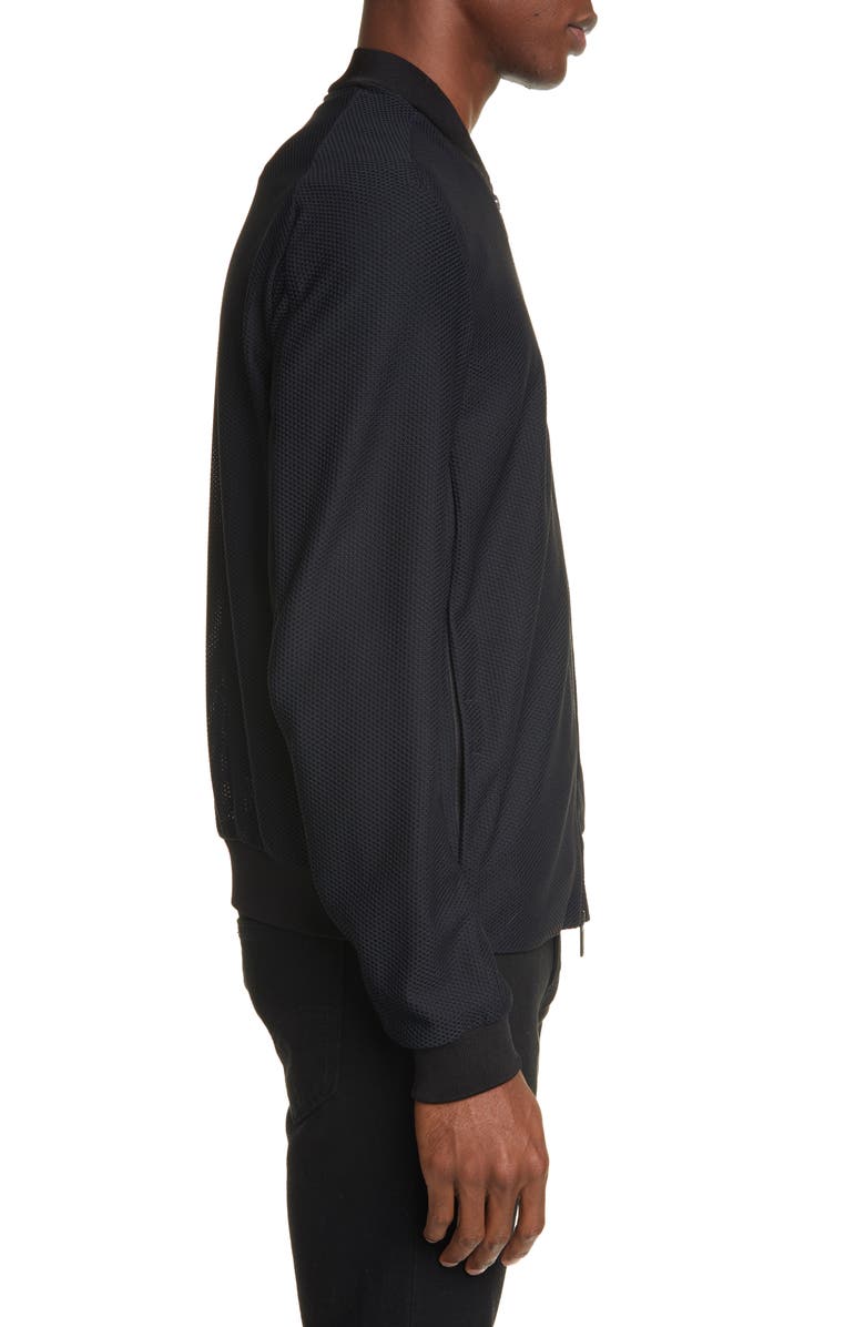 Giorgio Armani High Tech Honeycomb Mesh Bomber Jacket, Alternate, color,