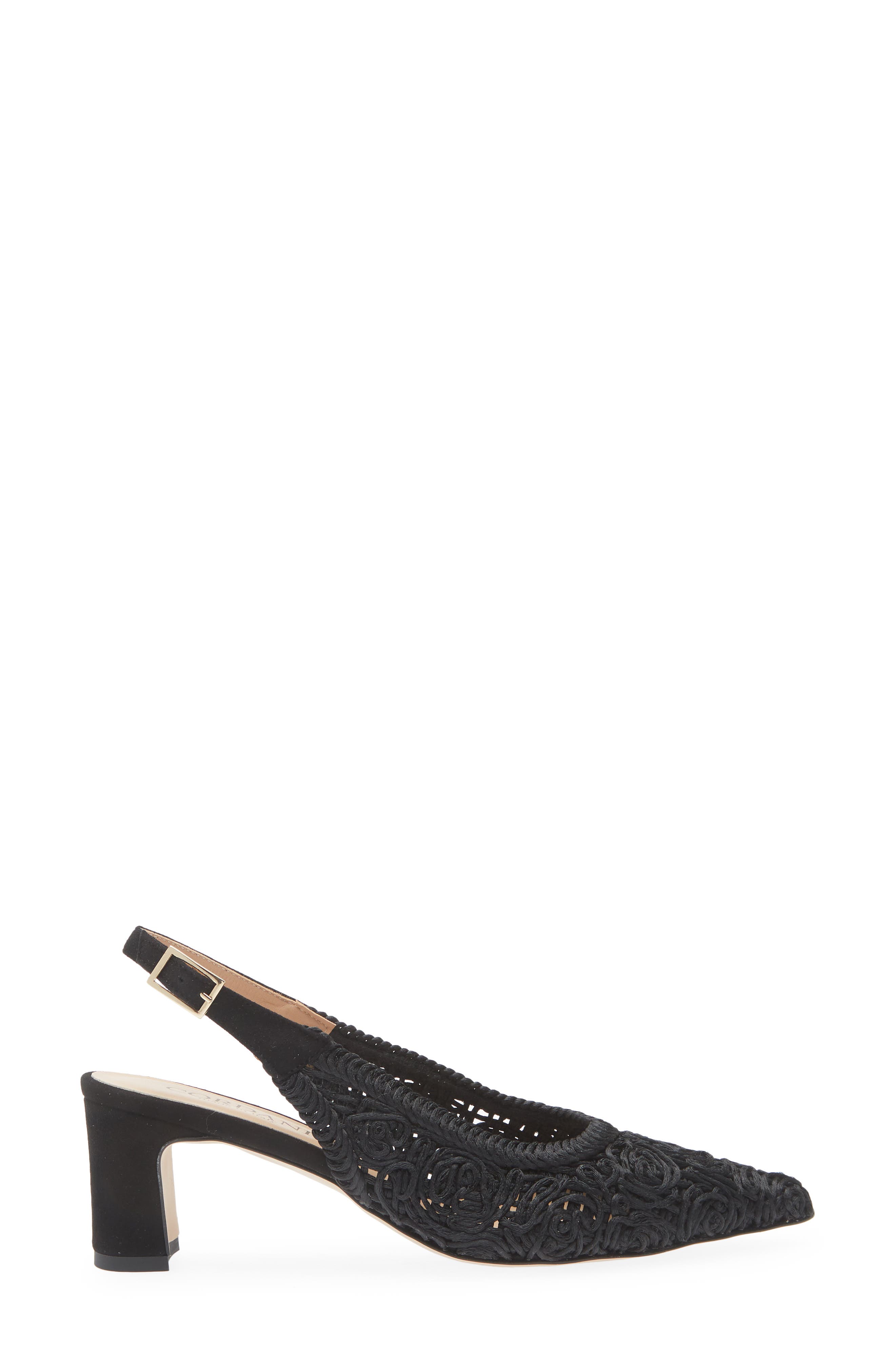Cordani Nikole Slingback Pointed Toe Pump, Alternate, color, Black
