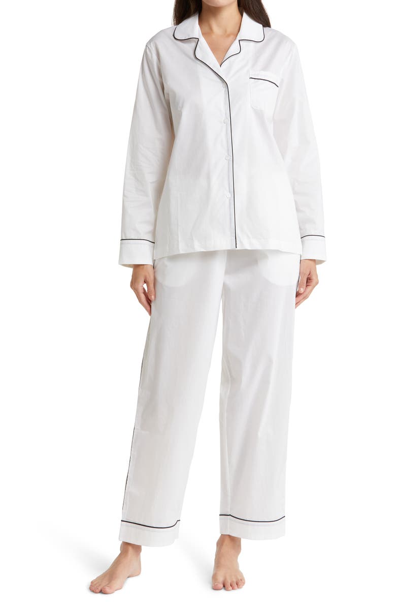 Papinelle Mia Organic Cotton Pajamas, Main, color, White