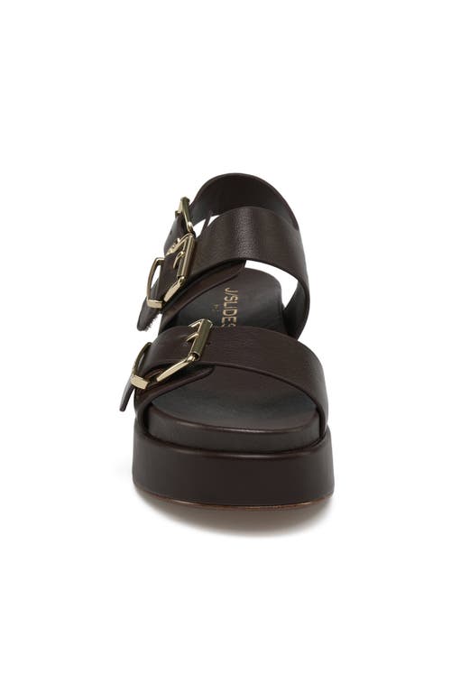 Jslides Footwear Brooke Platform Sandal In Dark Brown